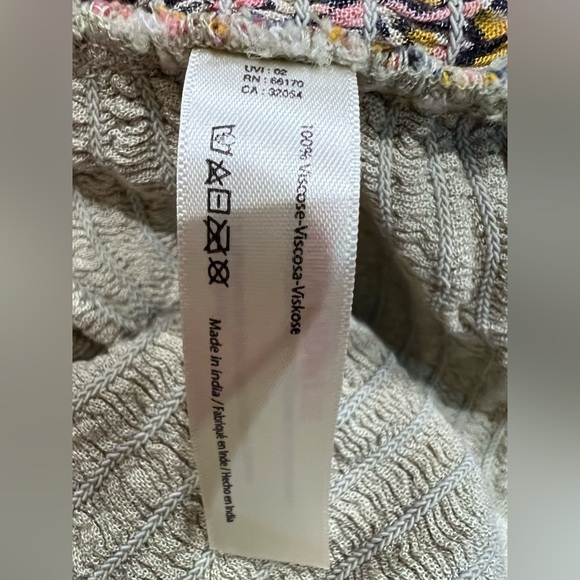 Free People One Raya Bandana Multicolor Patchwork Top - Picture 3 of 5